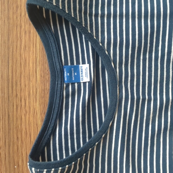 Old Navy maternity dress / navy striped / M - Picture 4 of 5